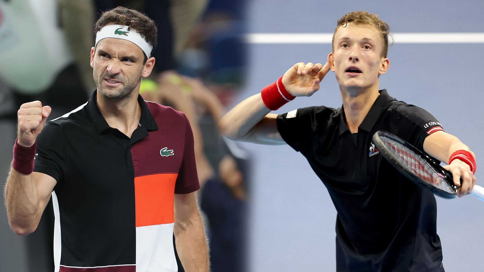 Grigor Dimitrov (L) and Jiri Lehecka (R) (Image source: Getty)