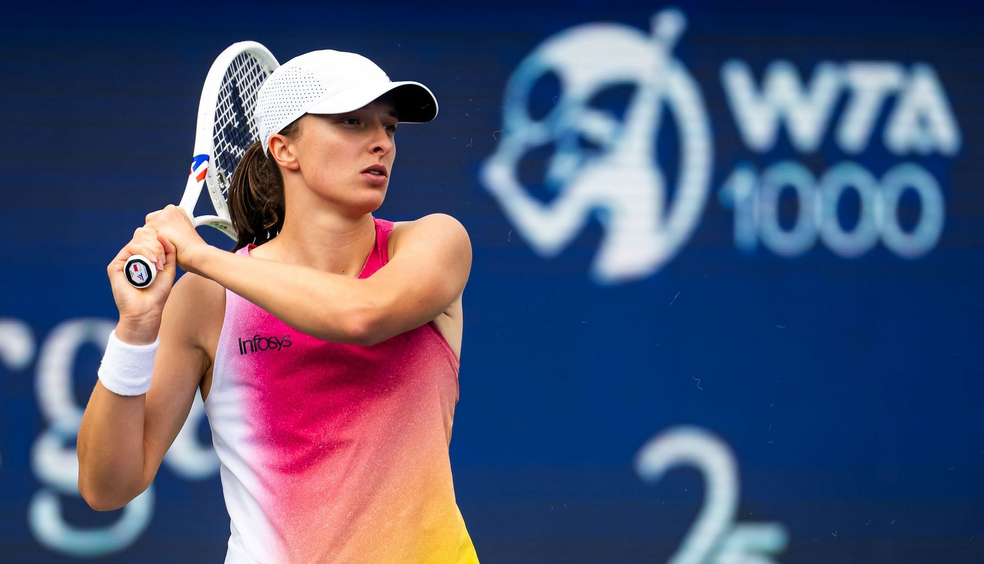 Iga Swiatek at the Dubai Duty-Free Tennis Championships - Source: Getty