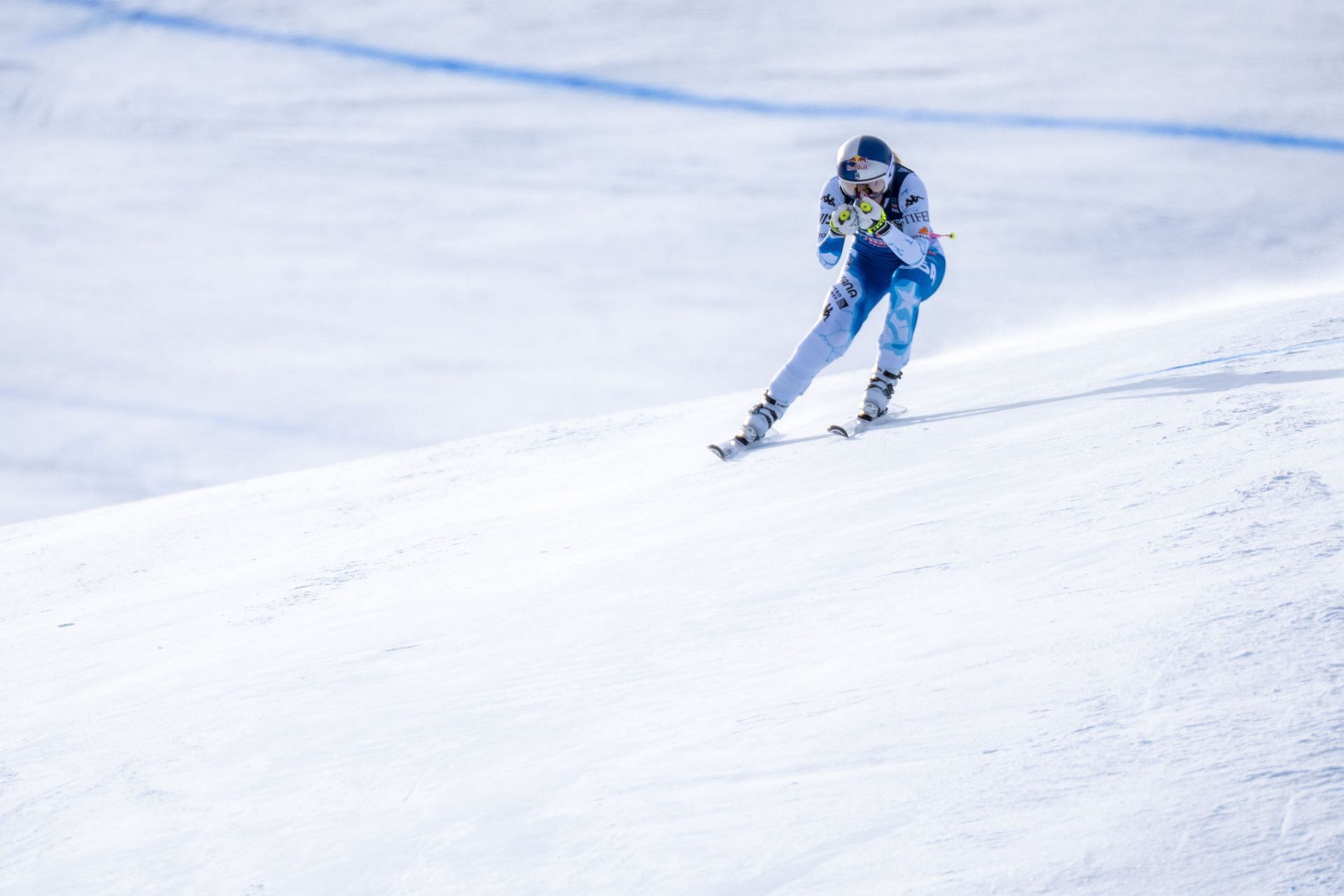 Vonn in action at the Audi FIS Alpine World Ski Championships (Image Source: Getty)