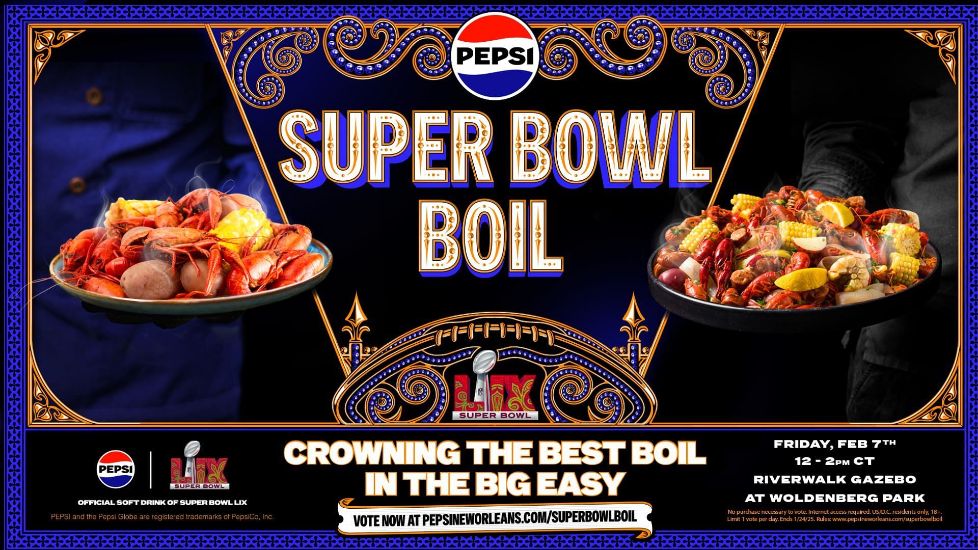 The Pepsi Super Bowl Boil is a seafood cook-off (Image via PepsiCo)