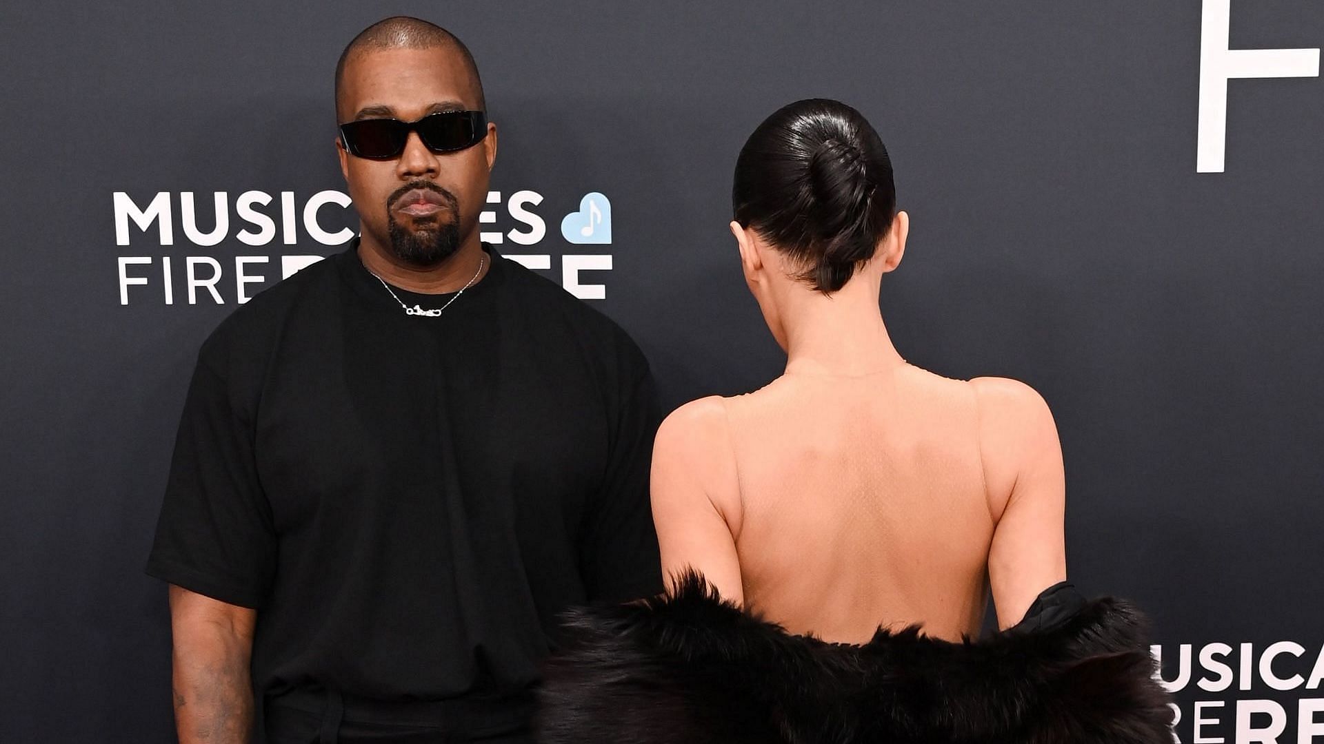 Kanye West and Bianca Censori attend the 67th GRAMMY Awards on February 02, 2025, in Los Angeles, California. (Image via Getty/Jon Kopaloff)