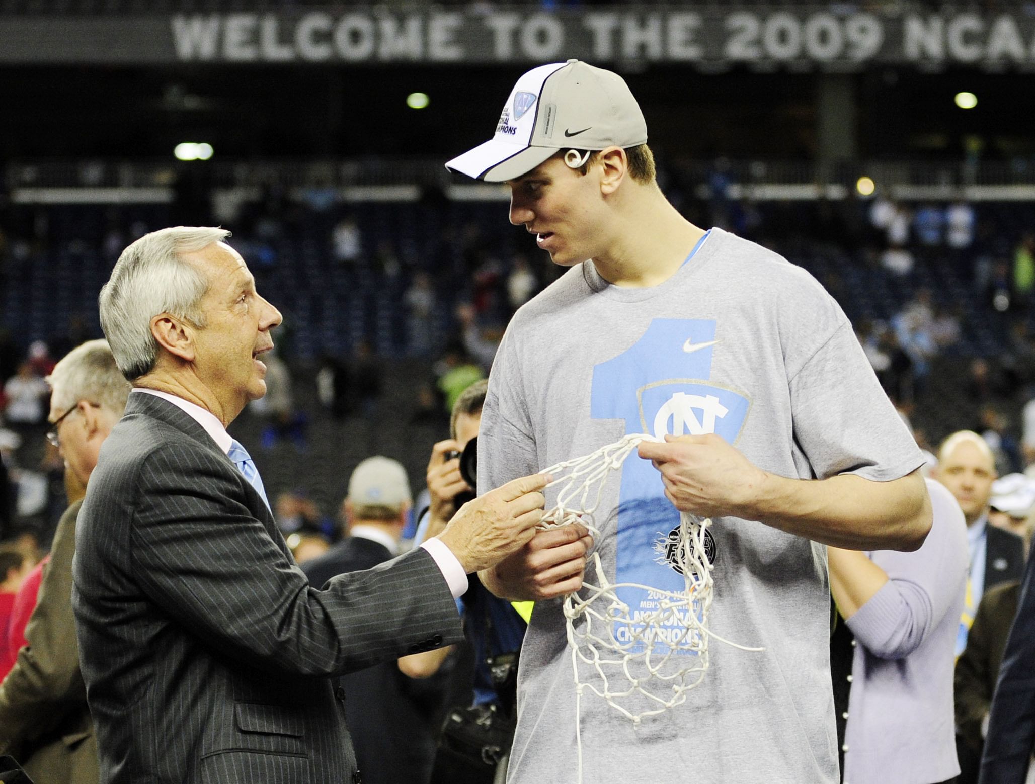 Roy Williams and Tyler Hansbrough in 2009. - Source: Bob Donnan, Imagn