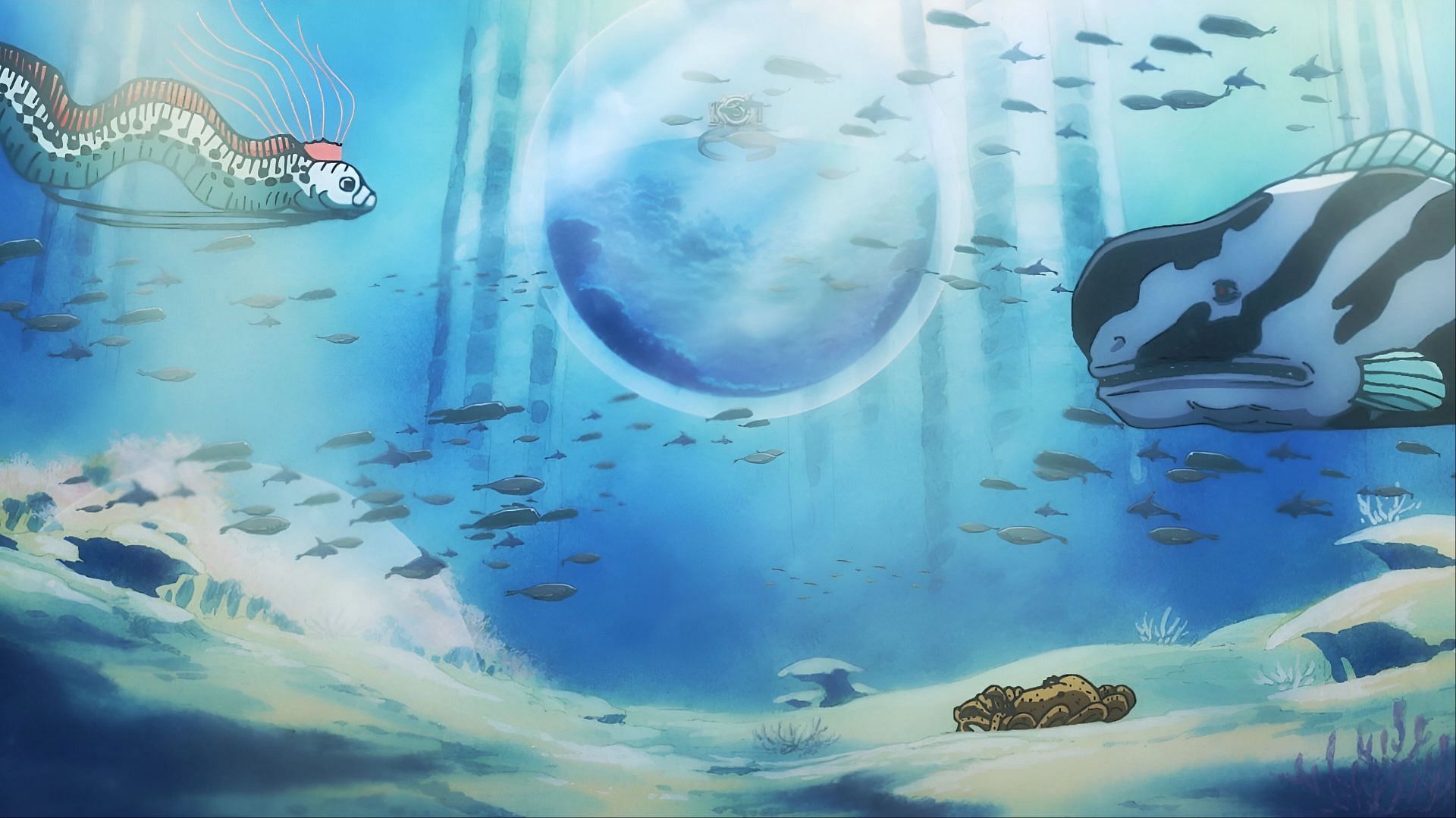 Fisherman Island as seen in the anime (Image via Toei Animation)