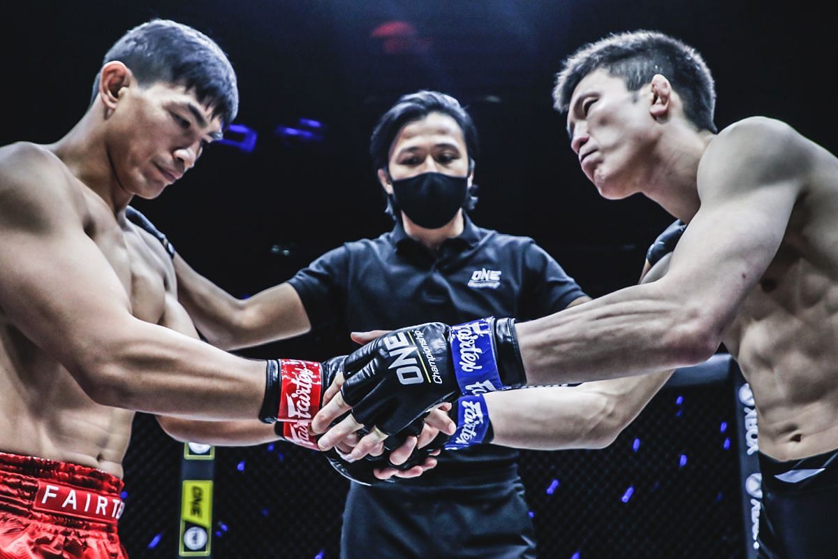 Eduard Folayang (L) and Shinya Aoki (R) | Photo by ONE Championship