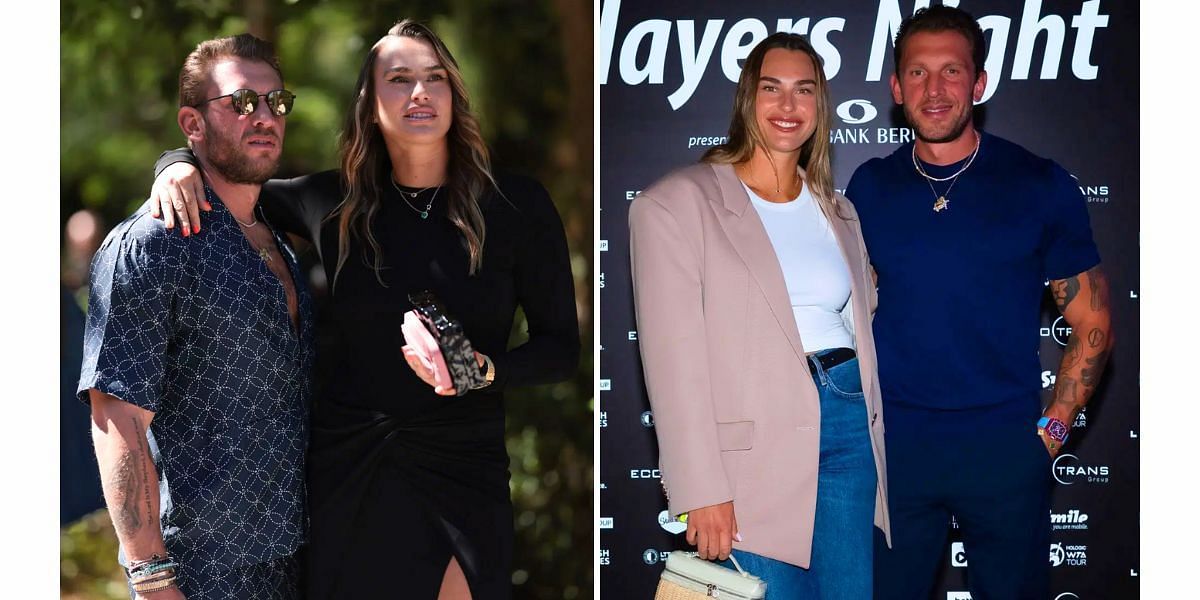 Aryna Sabalenka with her boyfriend Georgios Frangulis (Image Soure: Getty)