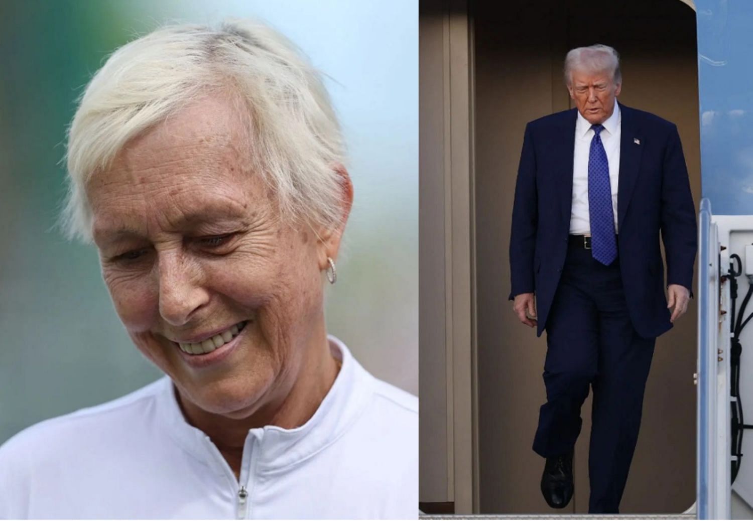 Donald Trump and Martina Navratilova (Source: Getty)