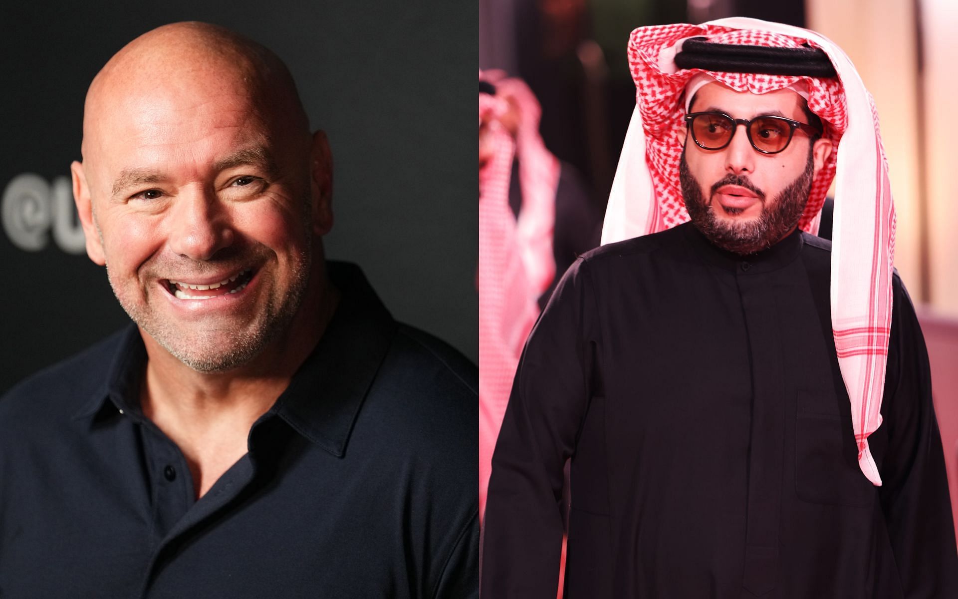 Exploring Dana White (left) and Turki Alalshikh