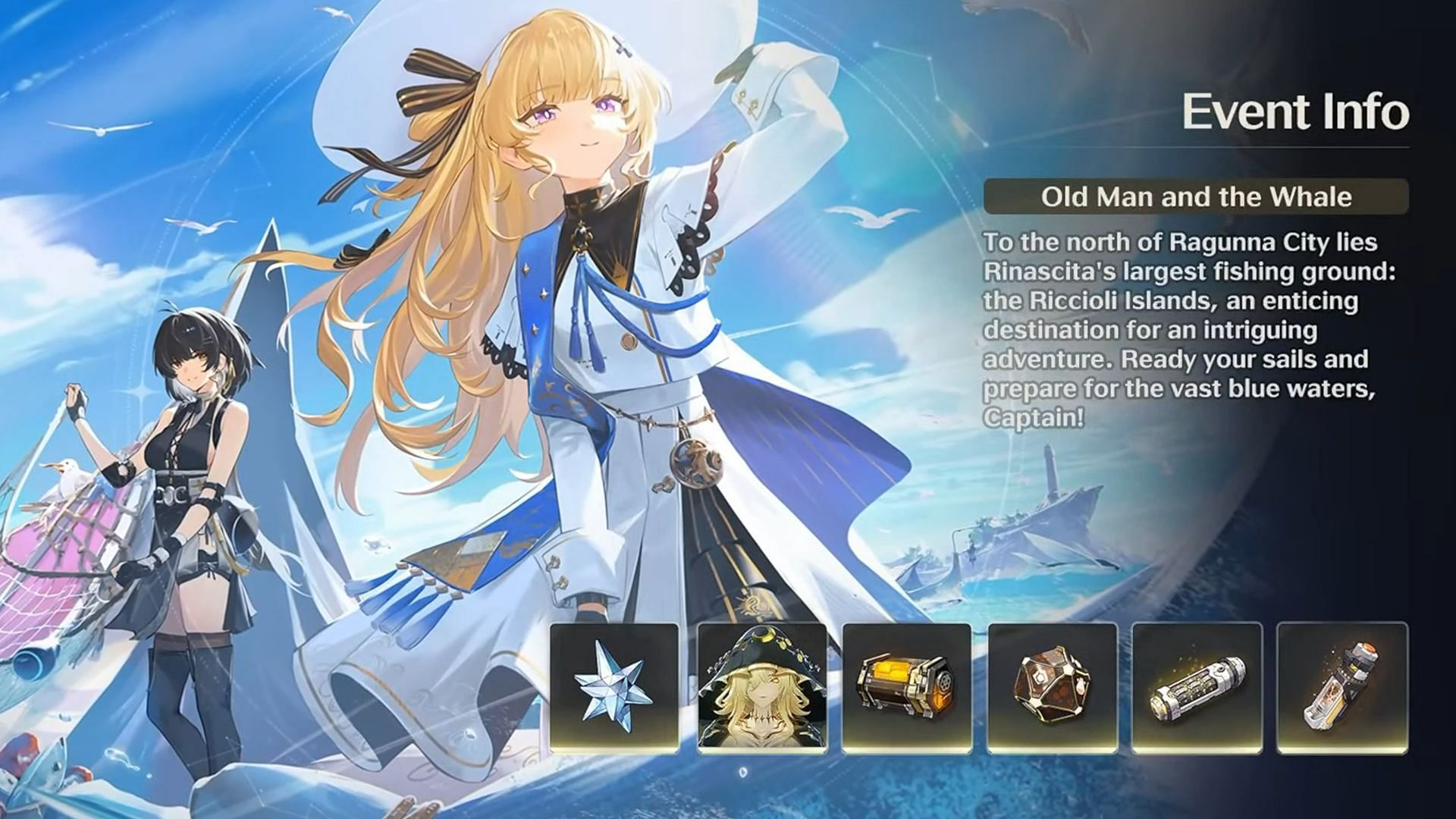 Old Man and the Whale is the featured event for version 2.1 (Image vai Kuro Games)