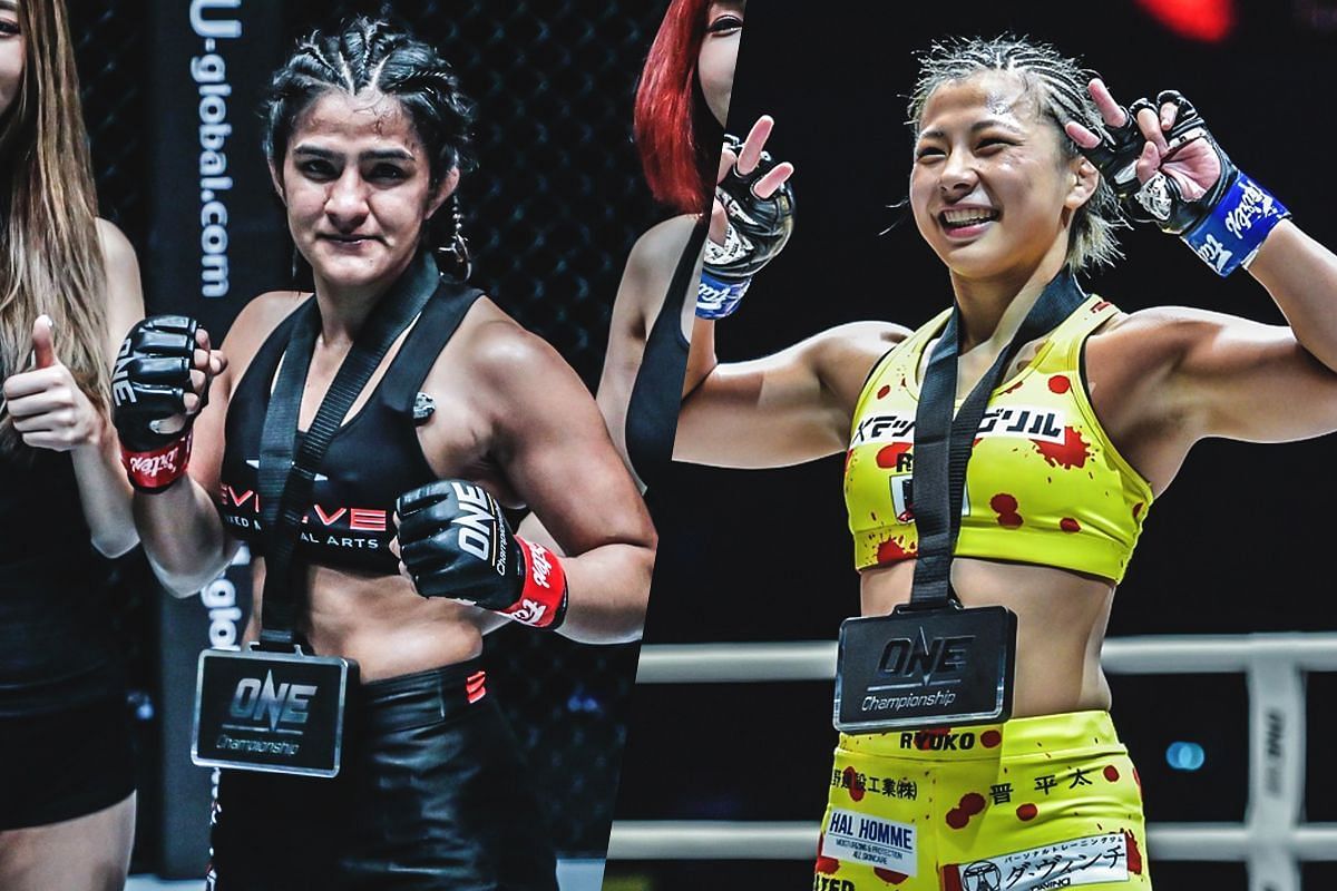 Ritu Phogat (left) and Ayaka Miura (right) | Image credit: ONE Championship