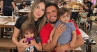 Henry Cejudo with his wife and kids.