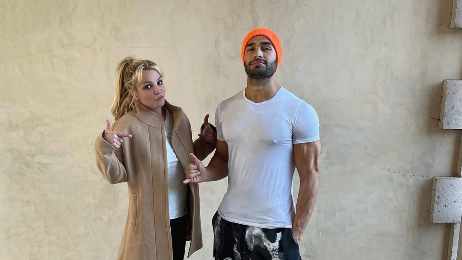Sam Asghari with ex-wife Britney Spears (Image via Instagram/@samasghari)