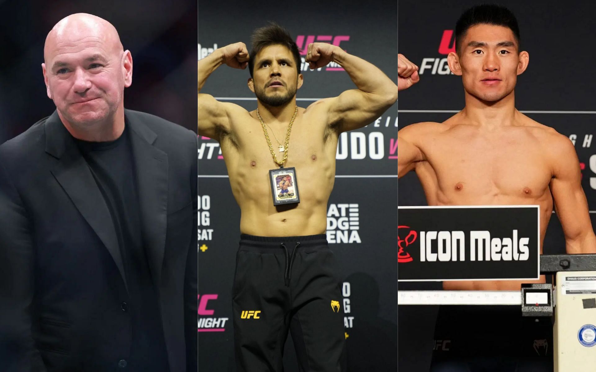 Dana White, Henry Cejudo, and Song Yadong