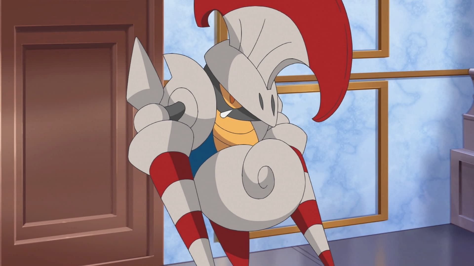 Escavalier, as seen in the anime (Image via The Pokemon Company)