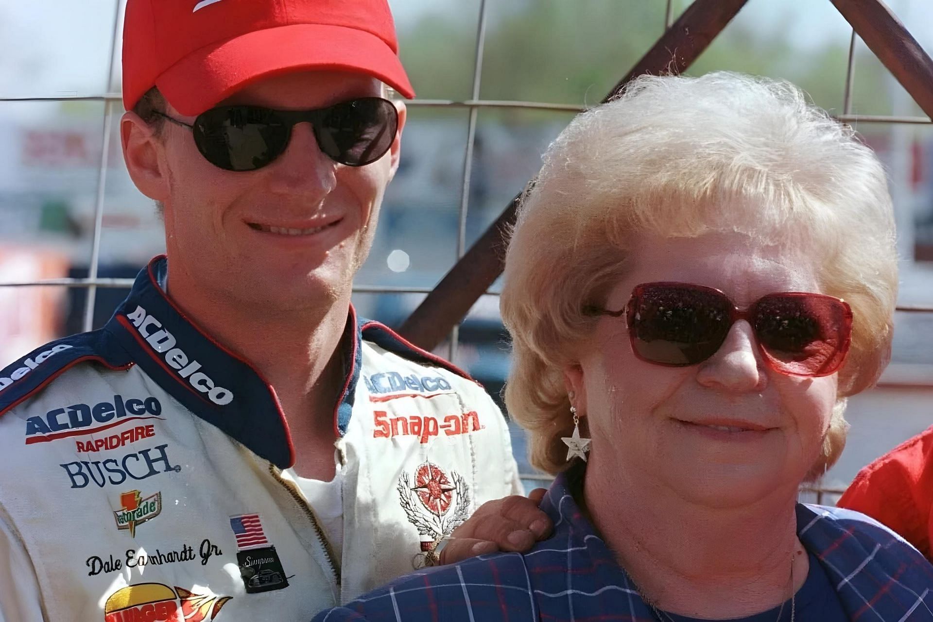 Martha Earnhardt with Dale Earnhardt Jr - Spurce: via Fanbuzz.com