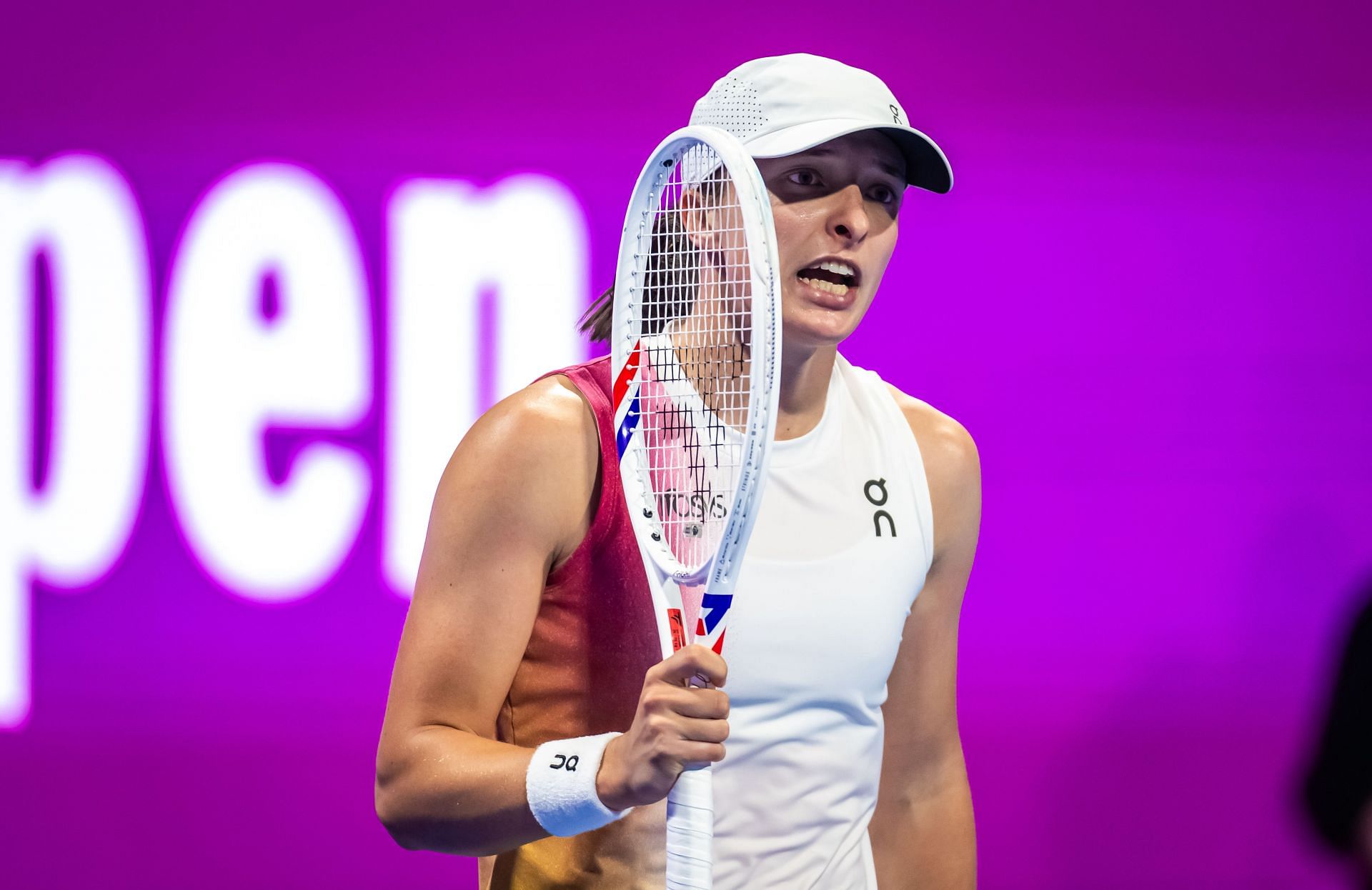 Iga Swiatek at the Qatar TotalEnergies Open - Day Four - Source: Getty