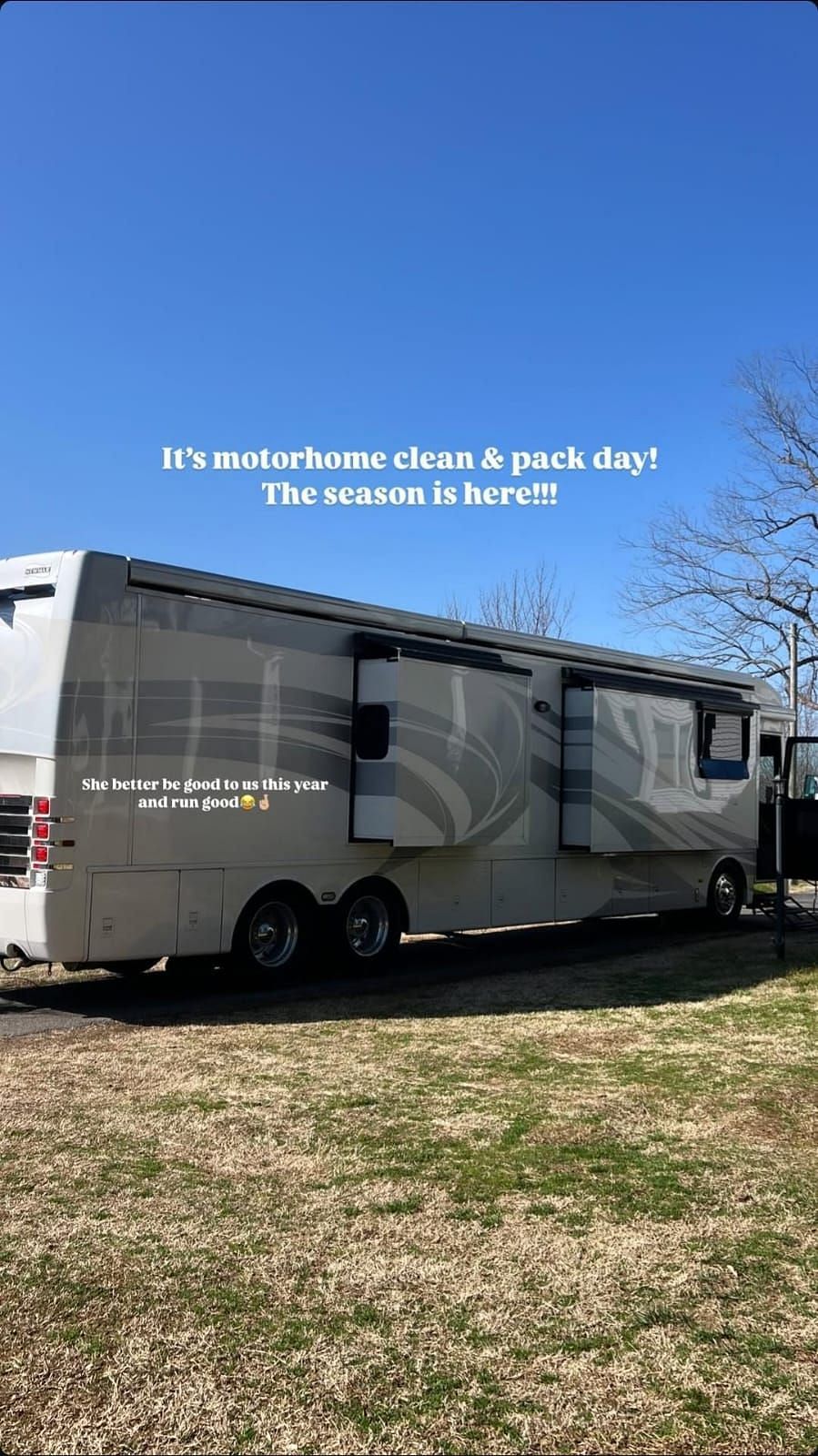 Marissa Gilliland is preparing the motorhome for the 2025 season starting from the Daytona 500 (Source: @marissagilliland_ via Instagram)