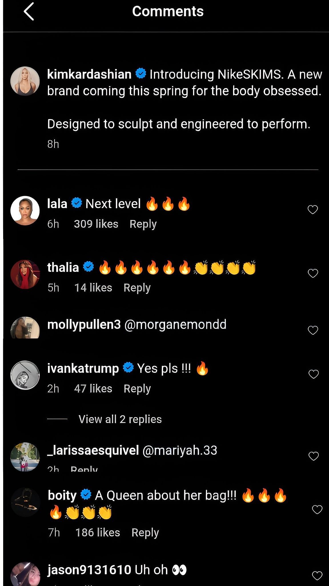 Comments on Kim Kardashian&#039;s post