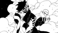 Kawaki and Naruto as seen in the manga (Image via Shueisha)