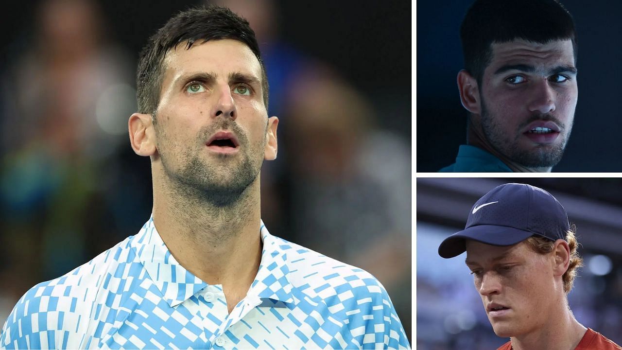 Novak Djokovic Carlos Alcaraz Jannik Sinner