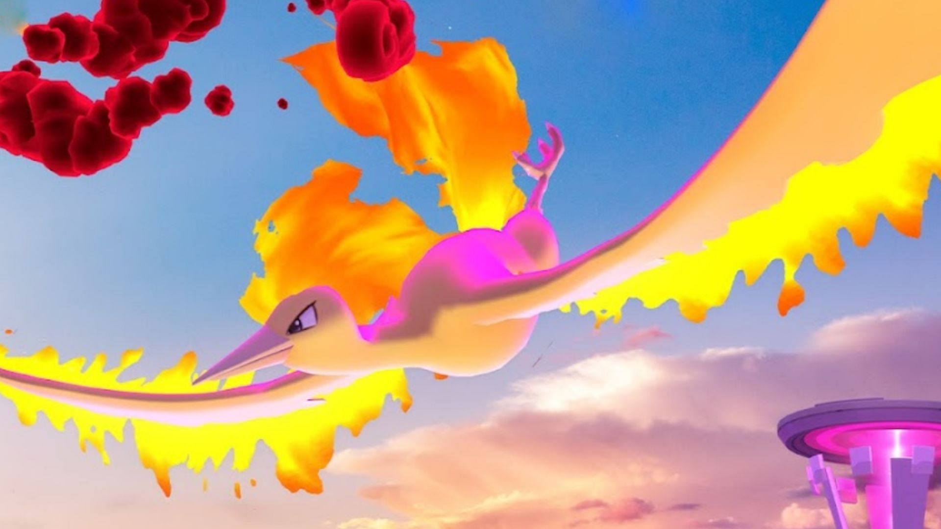 Dynamax Moltres in Pokemon GO (Image via TPC)