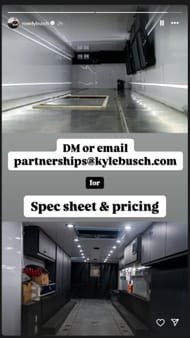 Kyle Busch's Instagram story - Source: @rowdybusch on IG