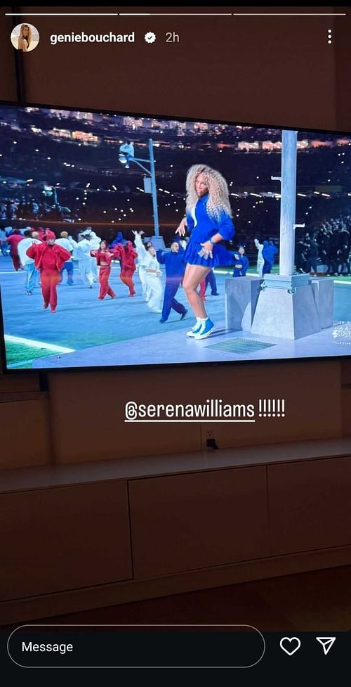 Eugenie Bouchard's Instagram Story (Image: Instagram @geniebouchard)