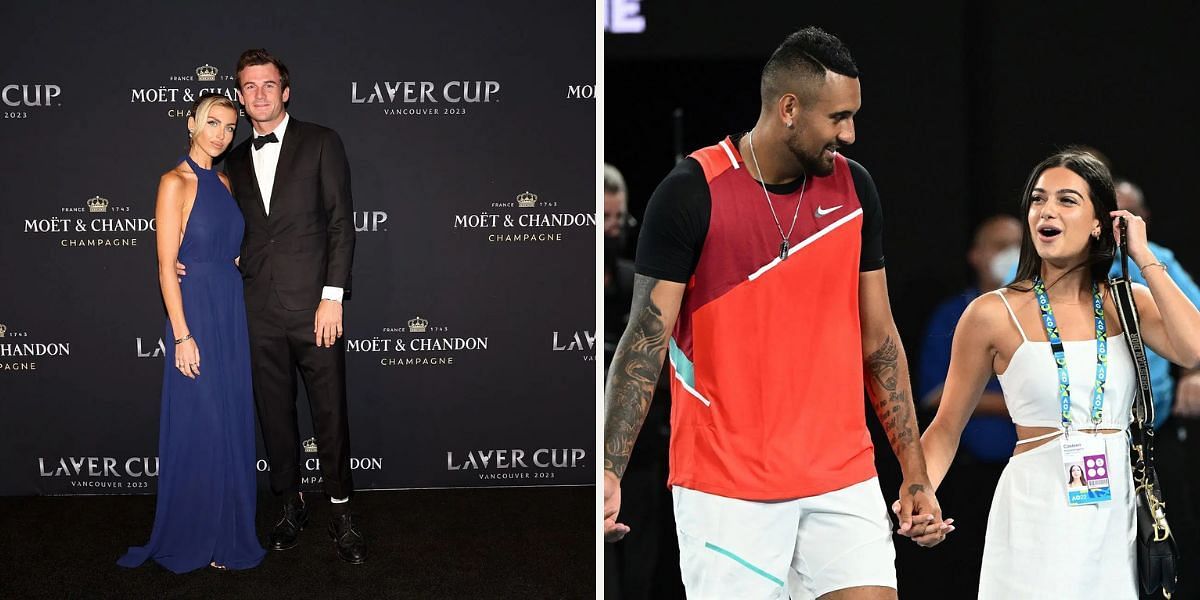 Paige Lorenze and Tommy Paul; Nick Kyrgios and Costeen Hatzi - Source: Getty