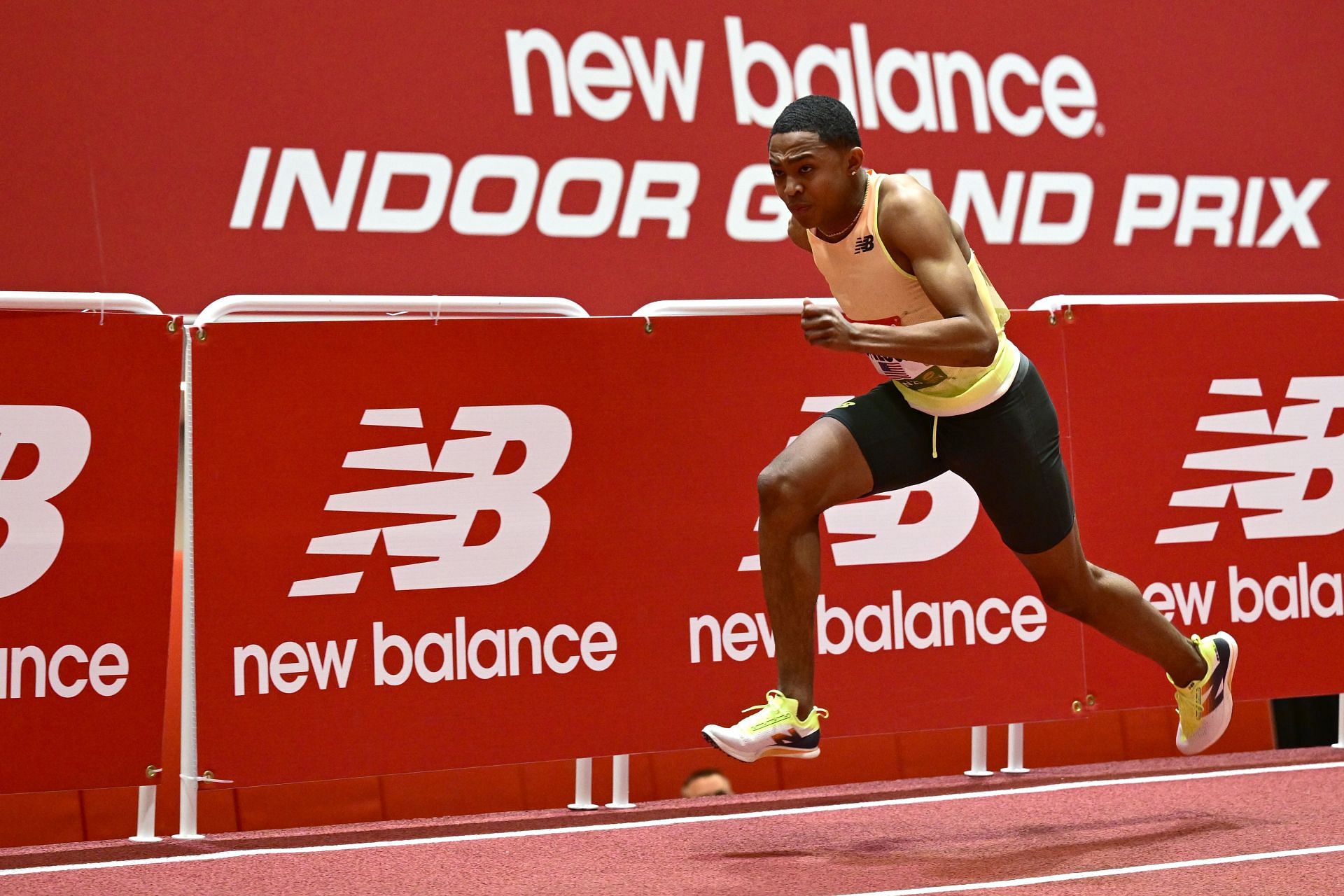 Quincy Wilson at New Balance Indoor Grand Prix. (Photo by Billie Weiss/Getty Images)