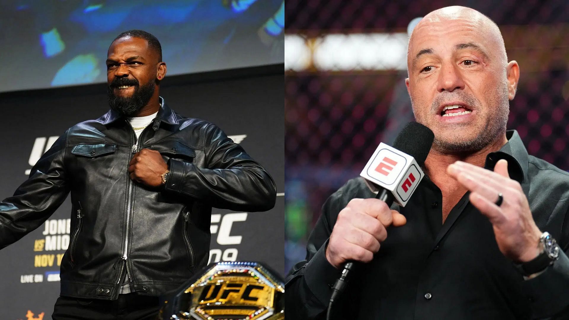 Jon Jones (left) has shared Joe Rogan