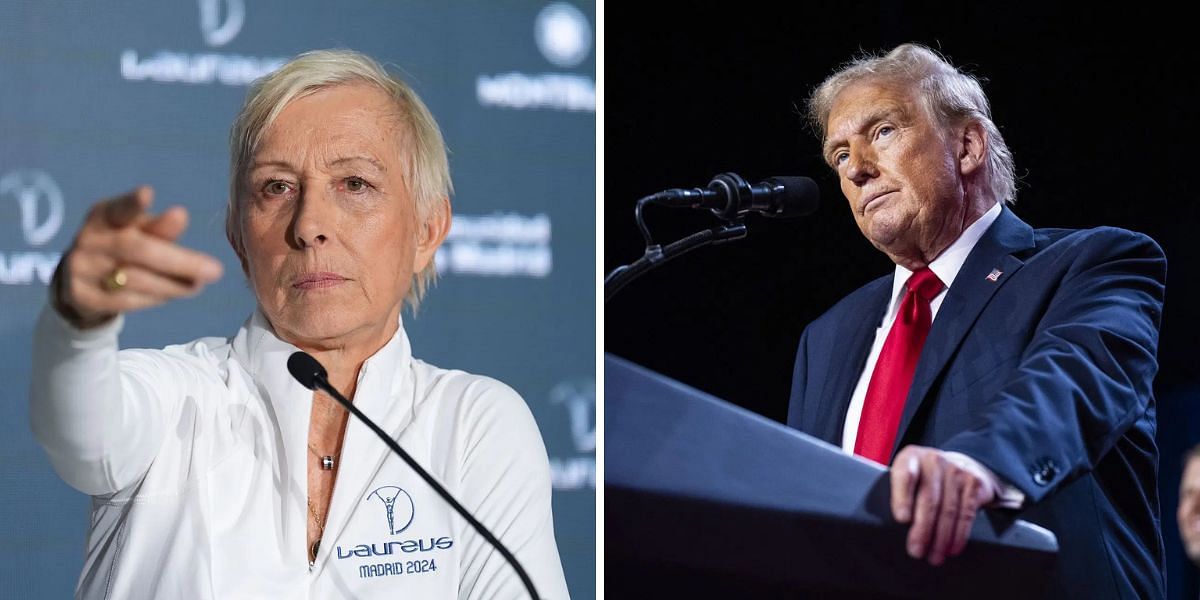 Martina Navratilova (L) and Donald Trump (R) (Image Source: Getty)