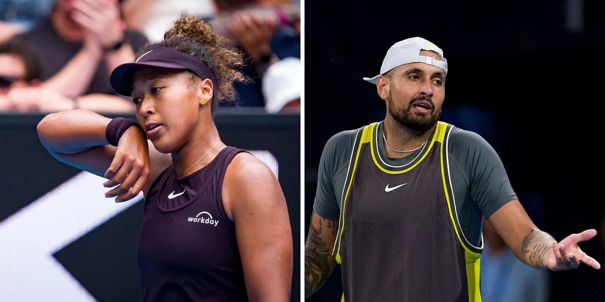 Naomi Osaka (left), Nick Kyrgios (right), Sources: Getty