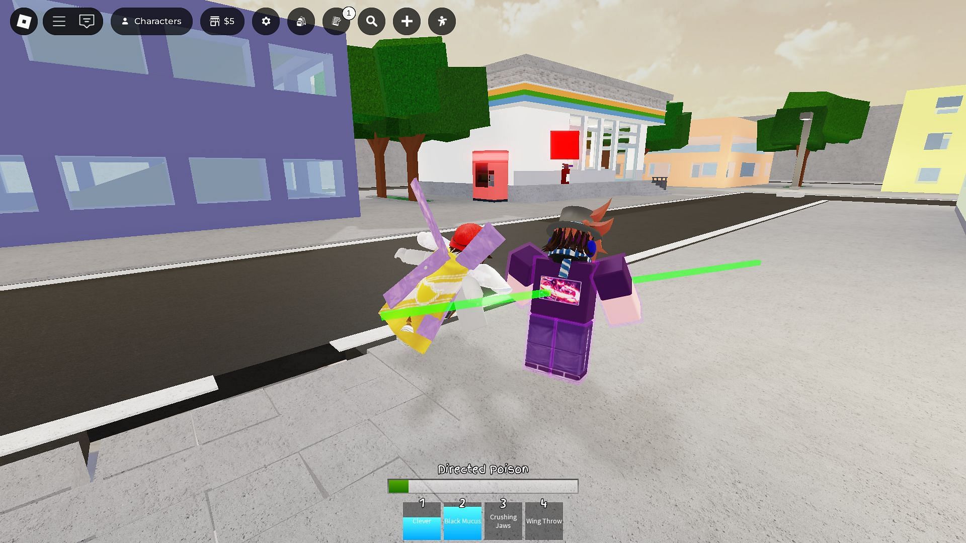 Locust Guy in action (Image via Roblox)