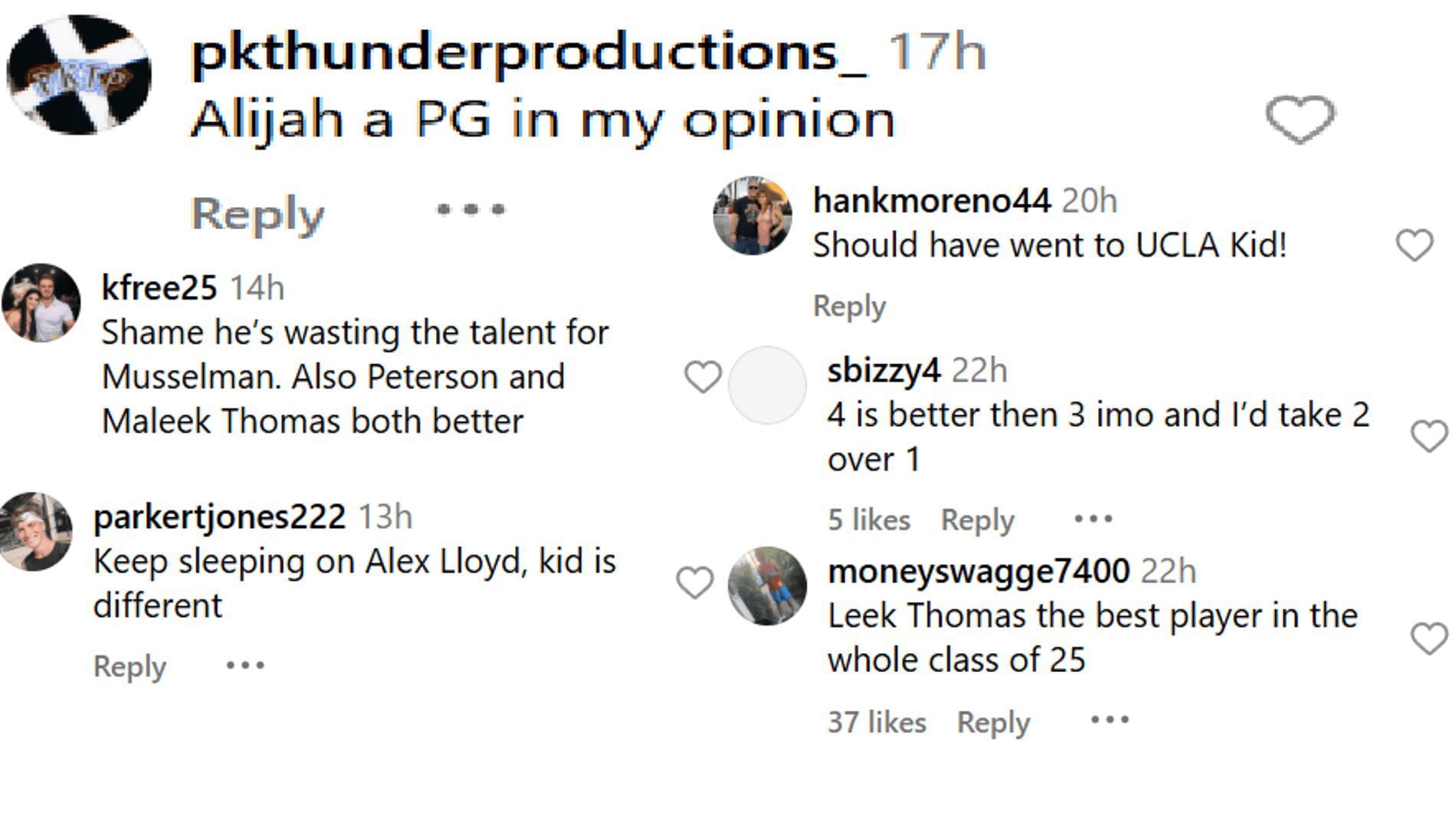 Fans react to 247Sports&#039; Top 10 Shooting Guards list for the Class of 2025 (Source: Instagram/@247sports)