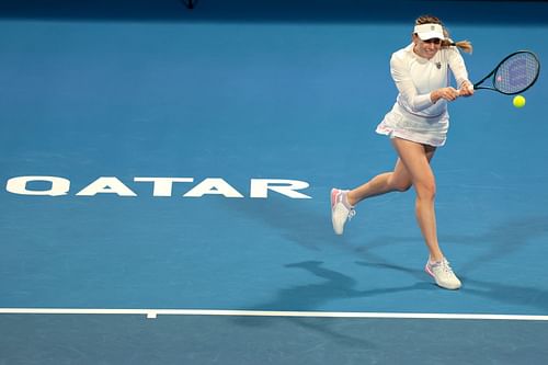 Alexandrova beat Emma Raducanu in her opener. (Source: Getty)