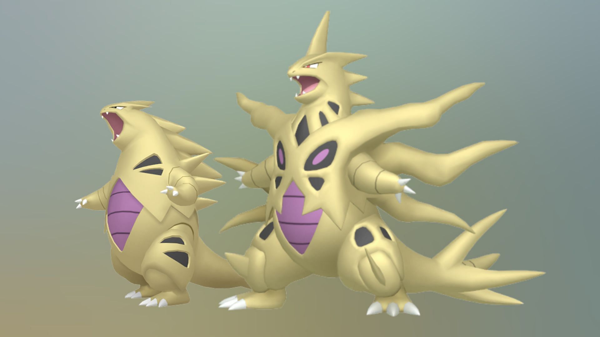 Shiny Tyranitar and Mega Tyranitar (Image via TPC)