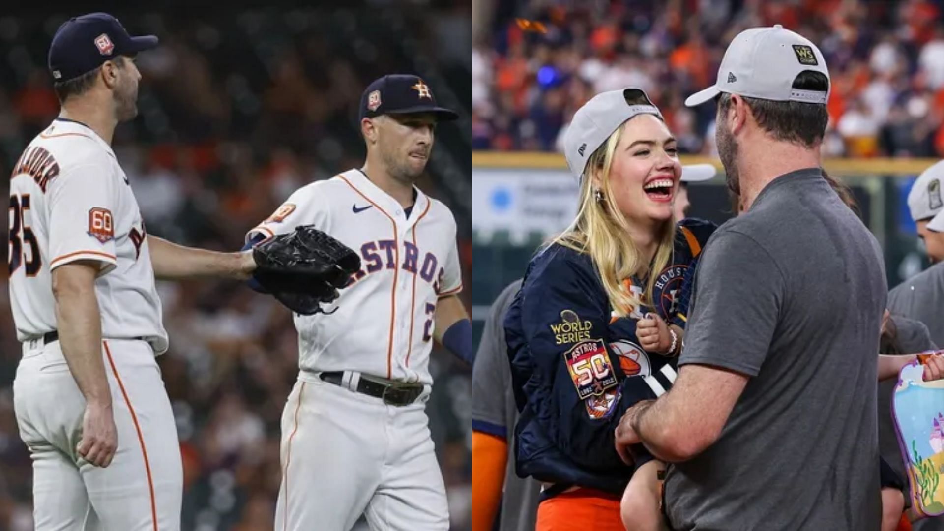 Former Houston Astros Pitcher Jusitn Verlander, Alex Bregman, &amp; Kate Upton