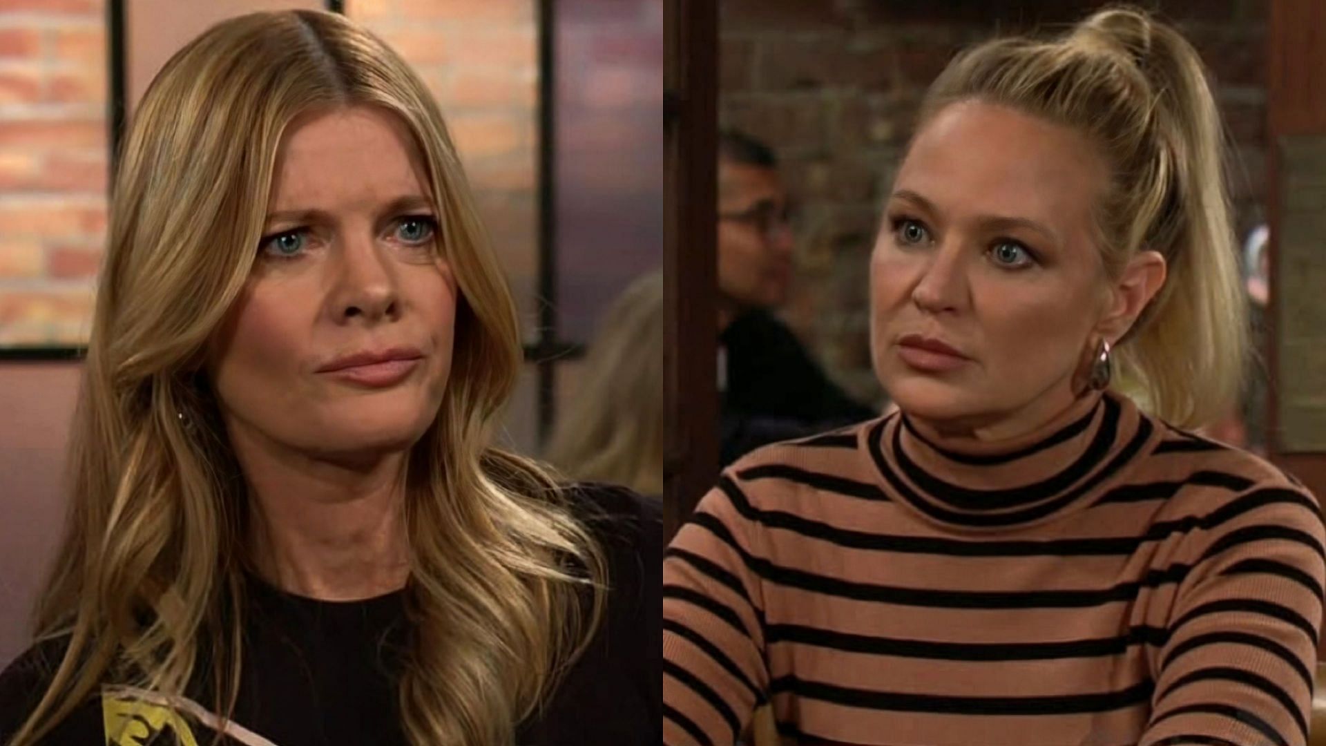 Phyllis and Sharon in stills from The Young and the Restless (Images via CBS)