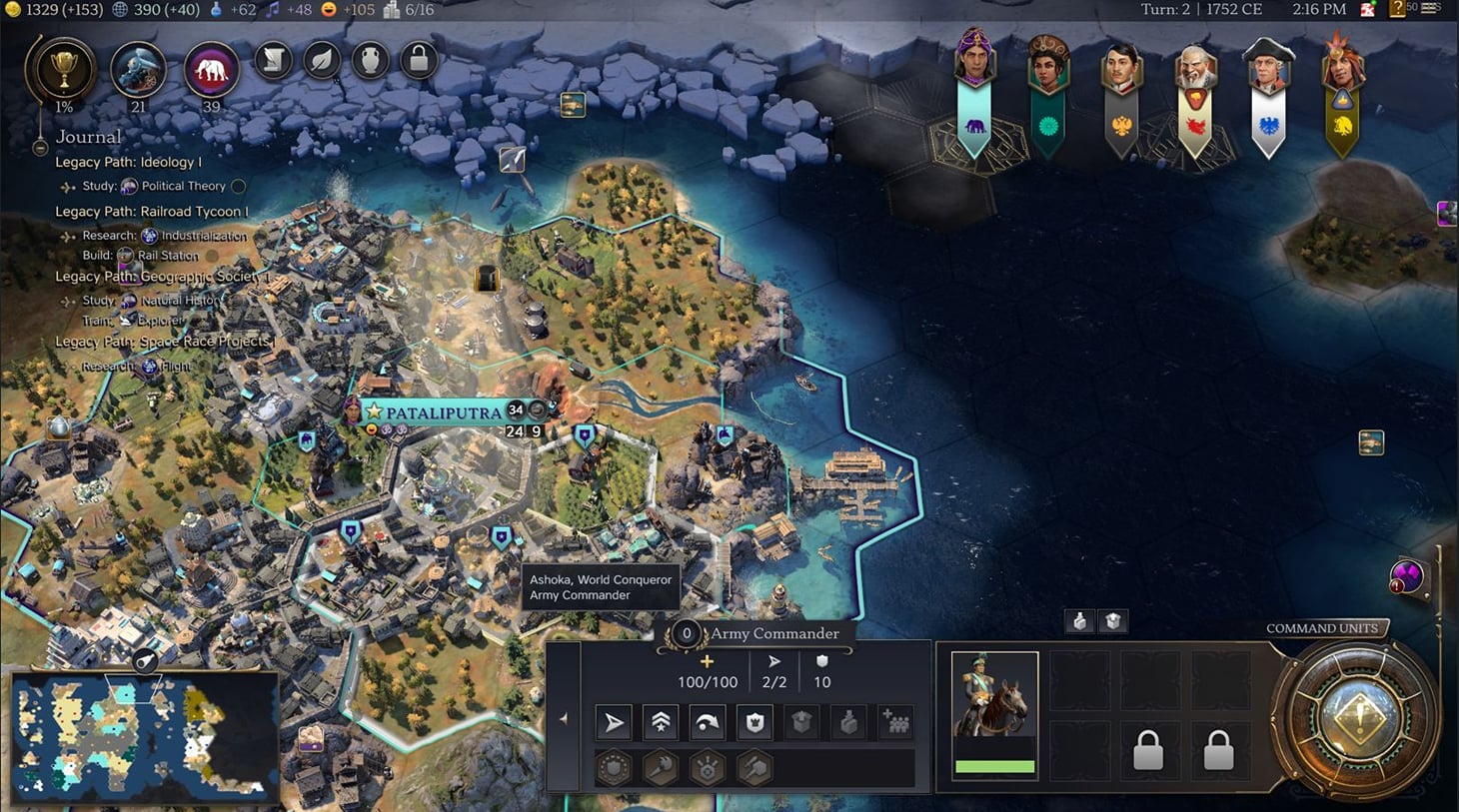All commander types in Civilization 7
