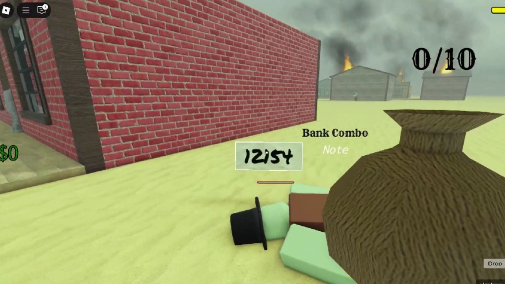 Find the safe code by killing a zombie (Image via Roblox || YouTube/@codezzyrbx)