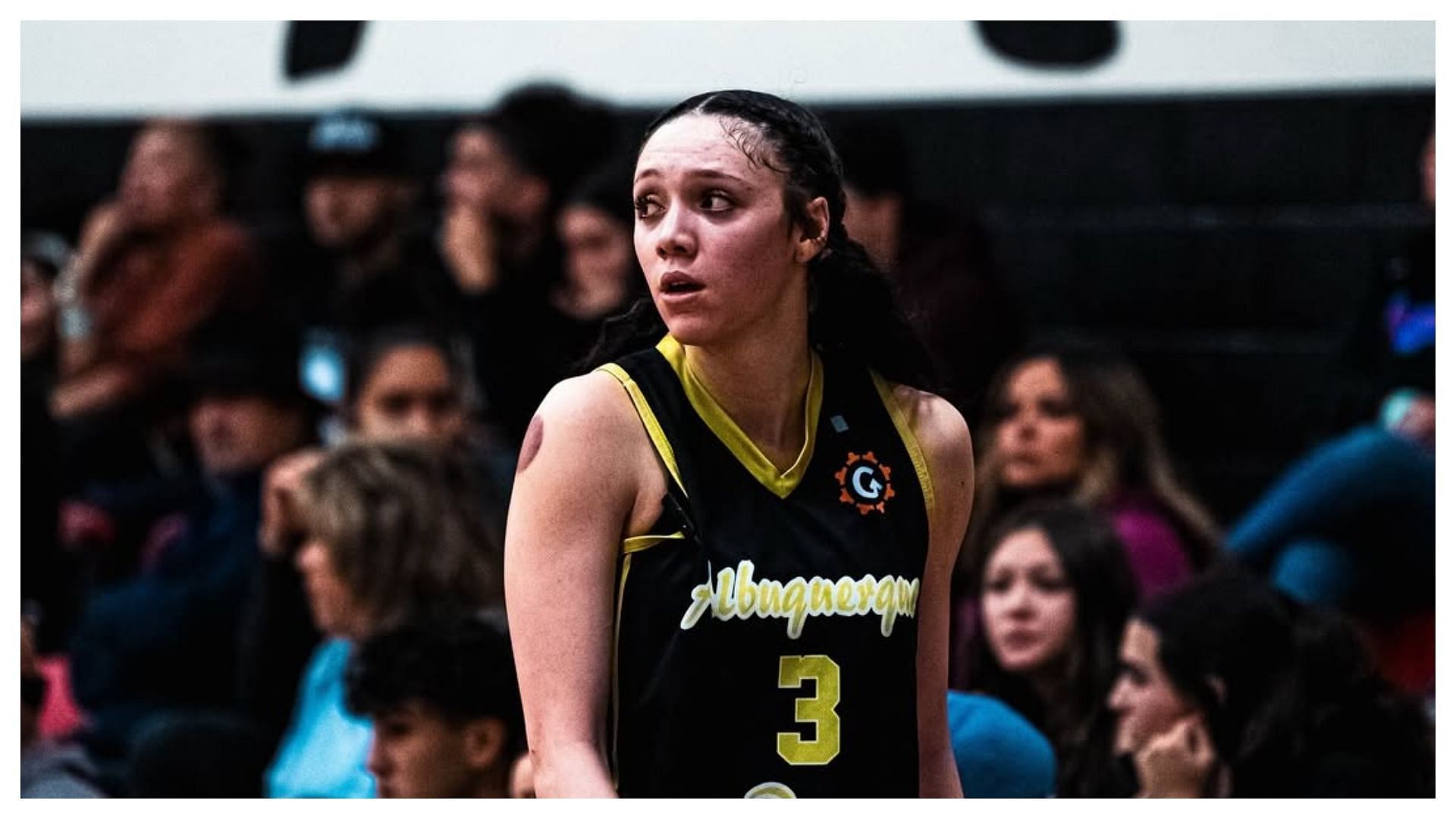 Bella Hines in action for Albuquerque (Image via Instagram/@capclipz)