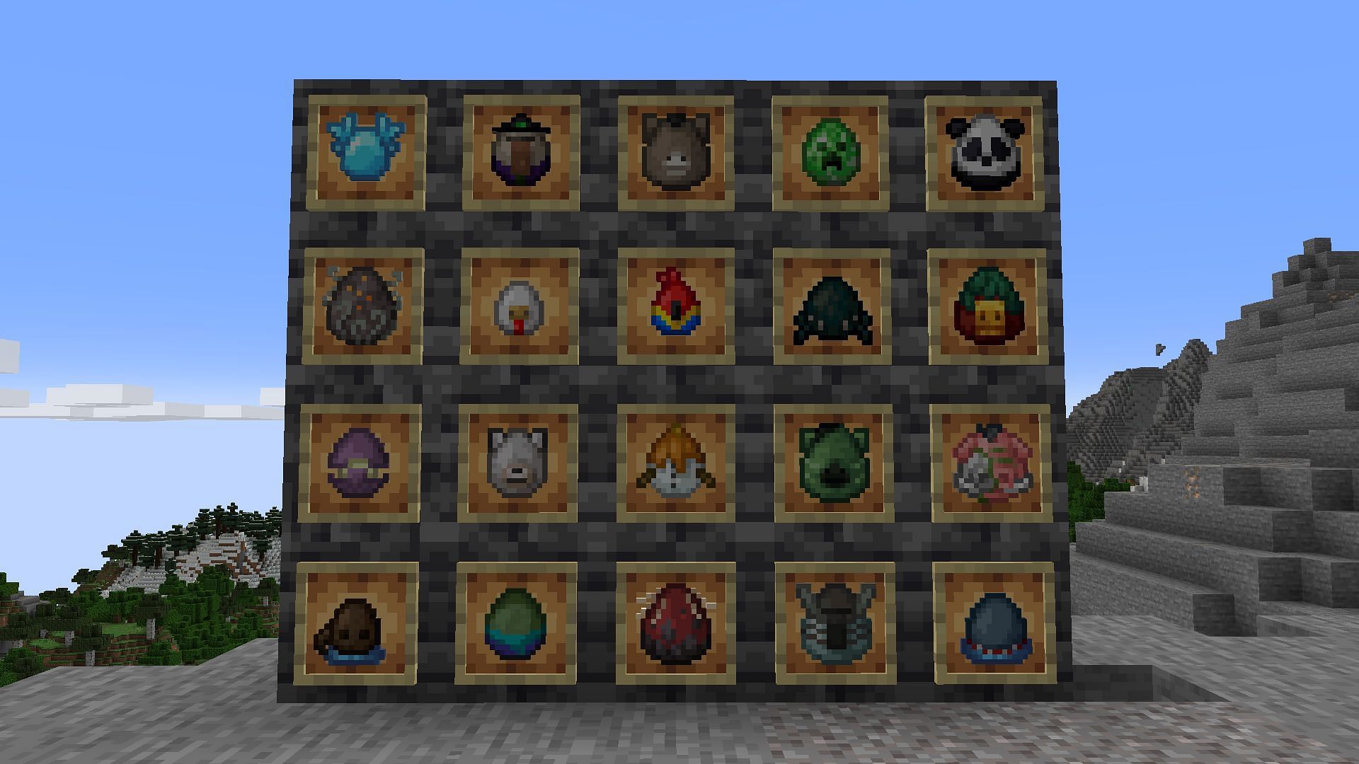 The Minecraft Bedrock 1.21.70.24 beta and preview brings a major overhaul to the design of the mob spawn eggs (Image via Sportskeeda Gaming/Mojang Studios)