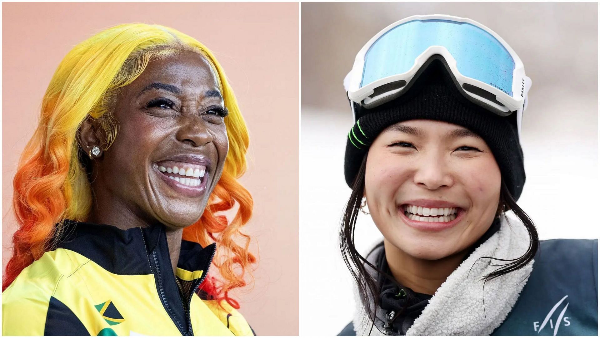 Shelly-Ann Fraser-Pryce and Chloe Kim