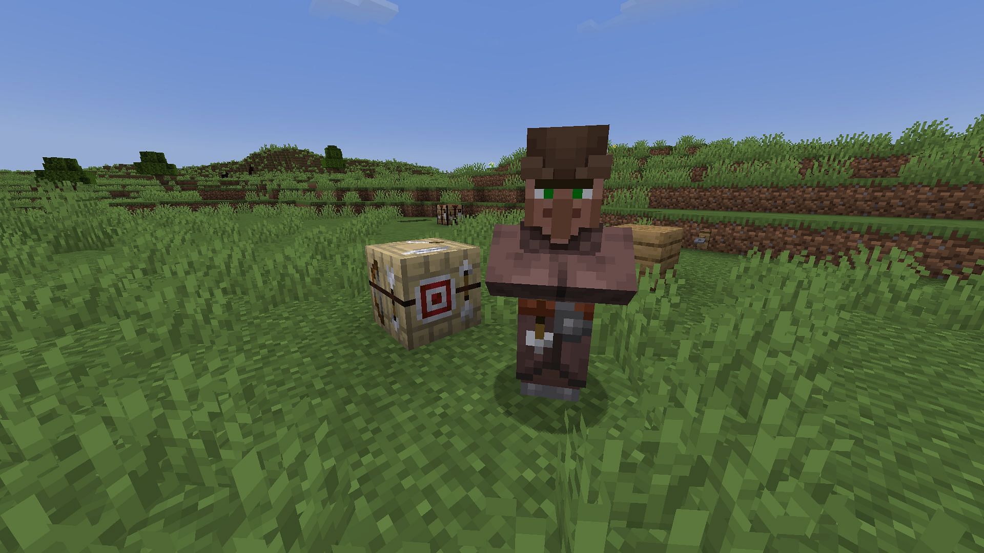 Fletcher and fisherman villagers can buy strings for emeralds (Image via Sportskeeda Gaming/Mojang)