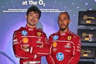 Chalres Leclerc and Lewis Hamilton, Backstage - F1 75 Live - Source: Getty