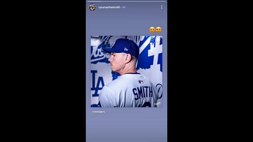 Screenshot of Cara Smith's Instagram story (Image from - Instagram.com/@caramartinellsmith IG Stories)