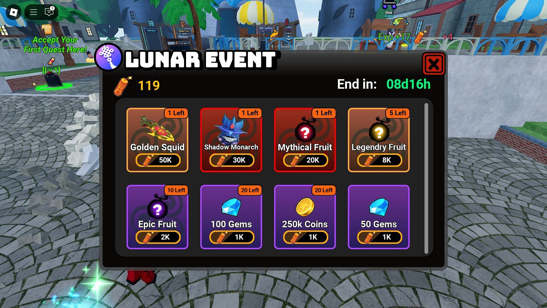 Lunar Event Exchange Shop (Image via Roblox)