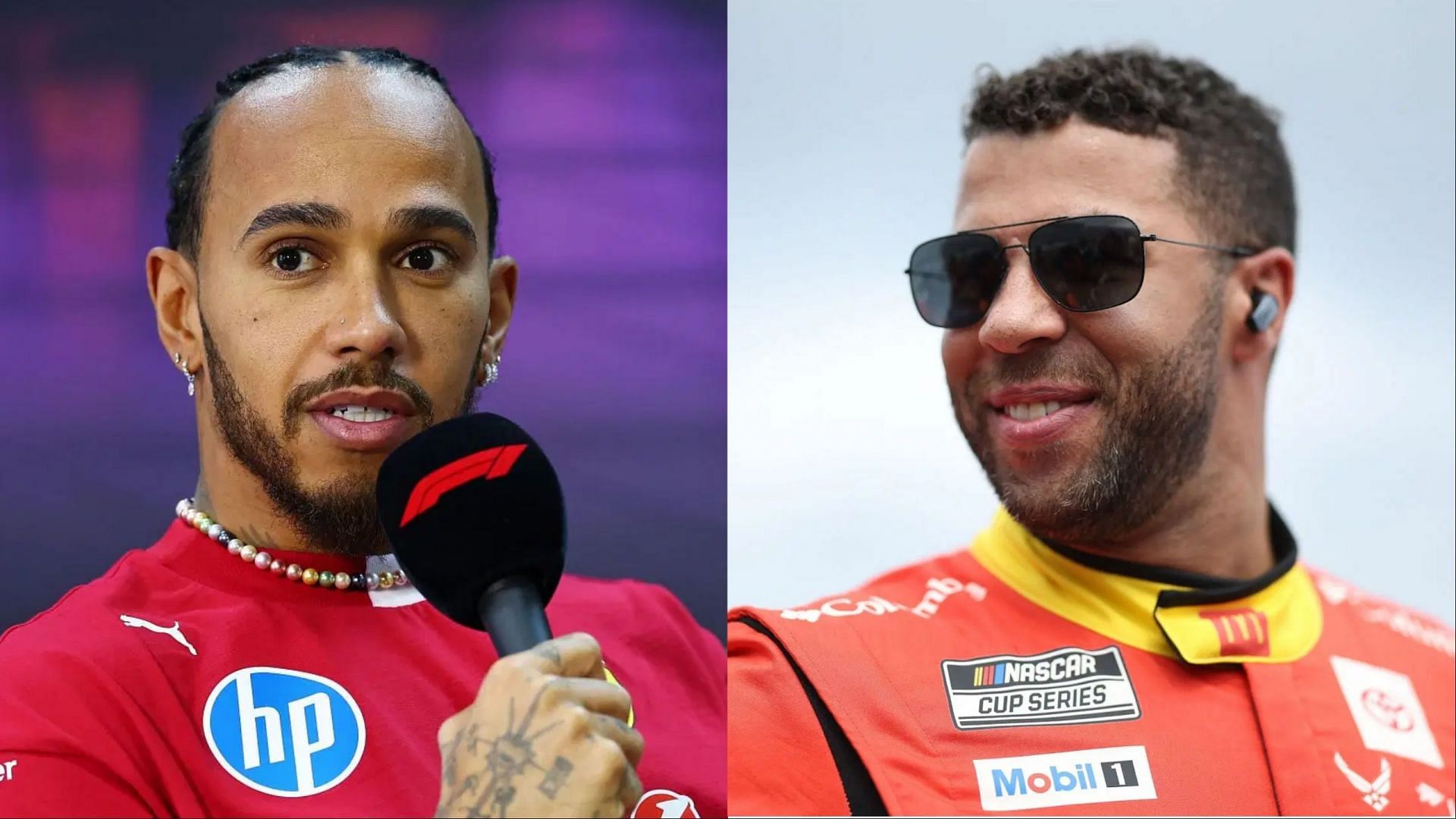 Image Credits: Getty, L: Lewis Hamilton; R: Bubba Wallace