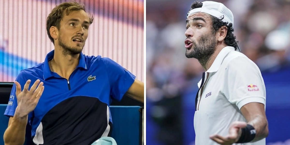 Daniil Medvedev (L) &amp; Matteo Berrettini (R) (Source - GETTY)