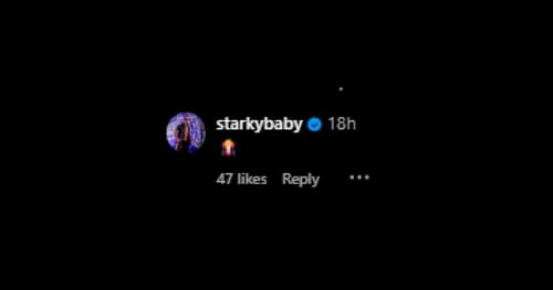 Starks' comment on Danhausen's post