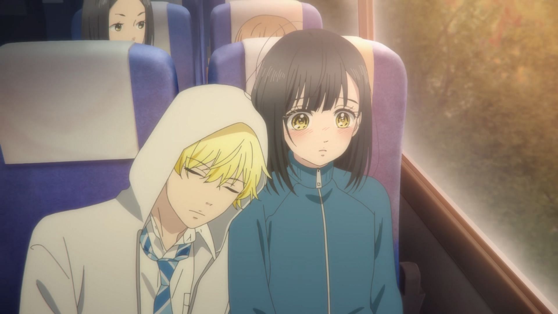 Uka and Kai&#039;s relationship will likely be made all but official in Honey Lemon Soda episode 8 (Image via J.C. Staff)